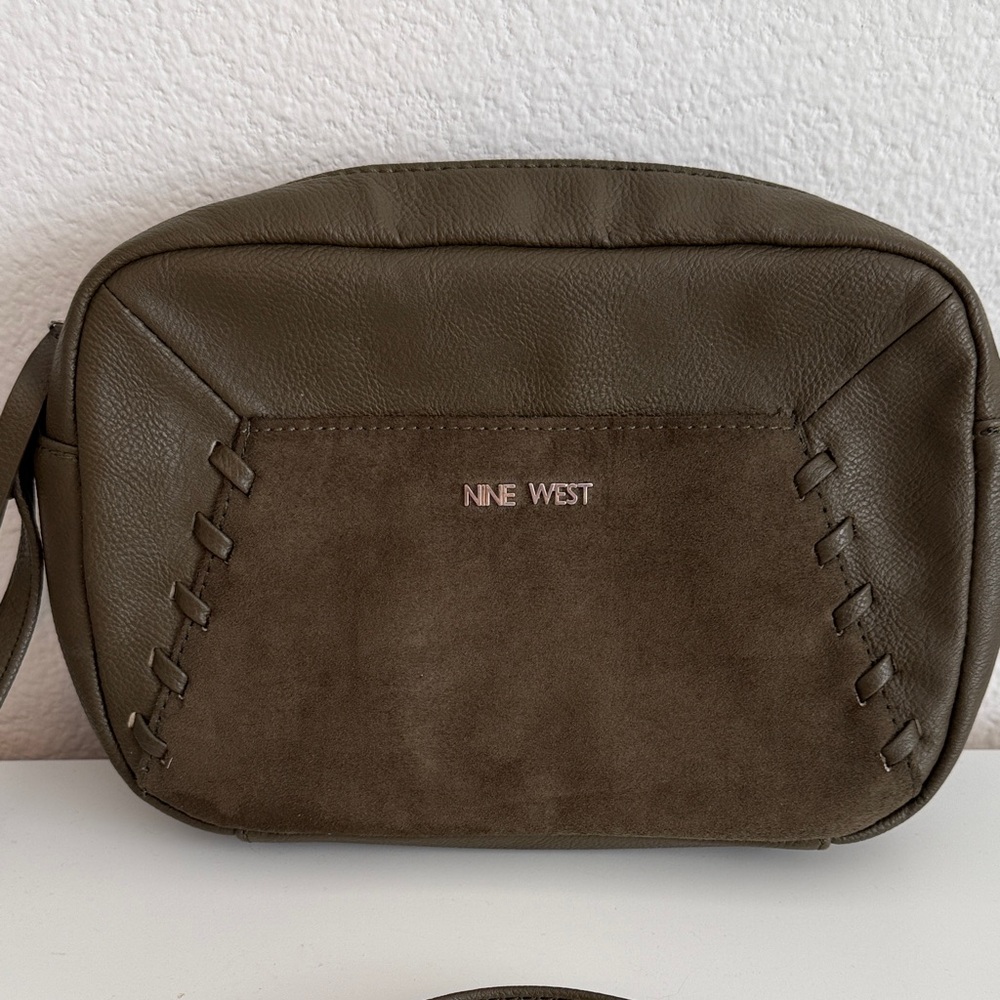 Nine West Dark Olive crossbody 8x10 Bag - Picture 3 of 12